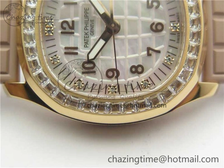 Aquanaut Jumbo 5069A RG PPF 1-1 Best Edition White MOP Dial on Rubber Strap Asian PP324CS(Free box)