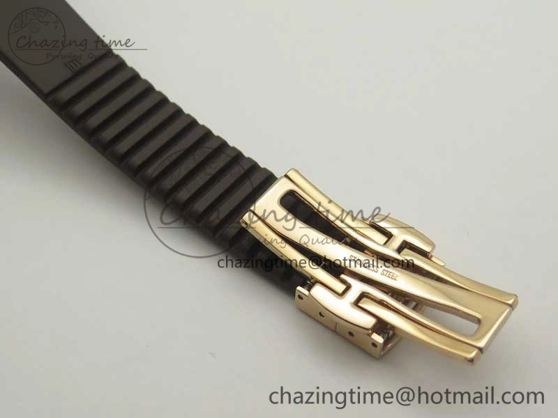 Aquanaut Jumbo 5069A RG TWF Best Edition Brown Dial Diam on Rubber Strap Asian PP324CS (Free Box)