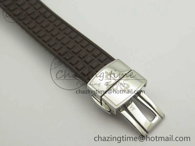 Aquanaut Jumbo 5069A SS Best Edition Brown Dial On Brown Rubber Strap A324 (Free Box)