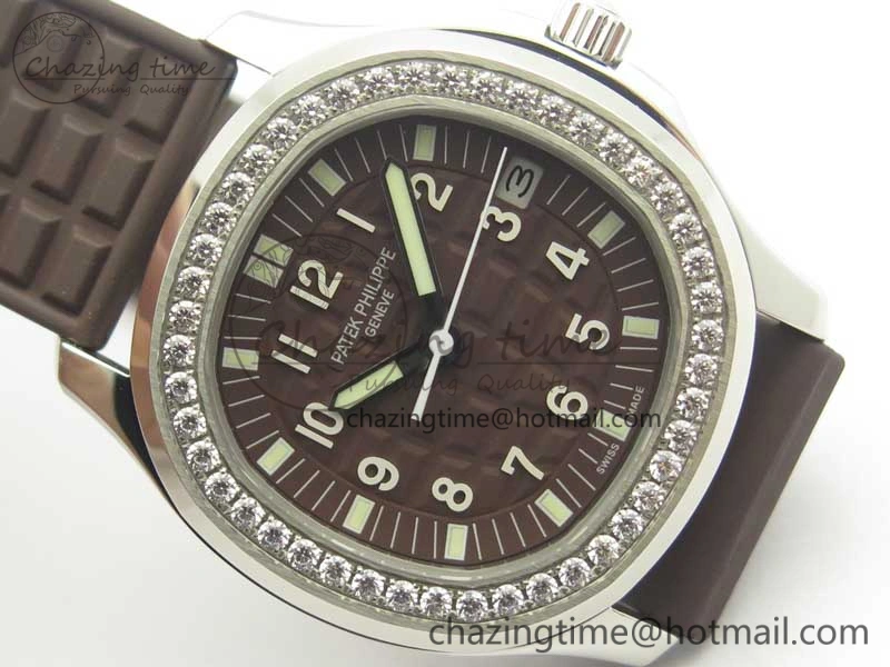 Aquanaut Jumbo 5069A SS Best Edition Brown Dial On Brown Rubber Strap A324 (Free Box)
