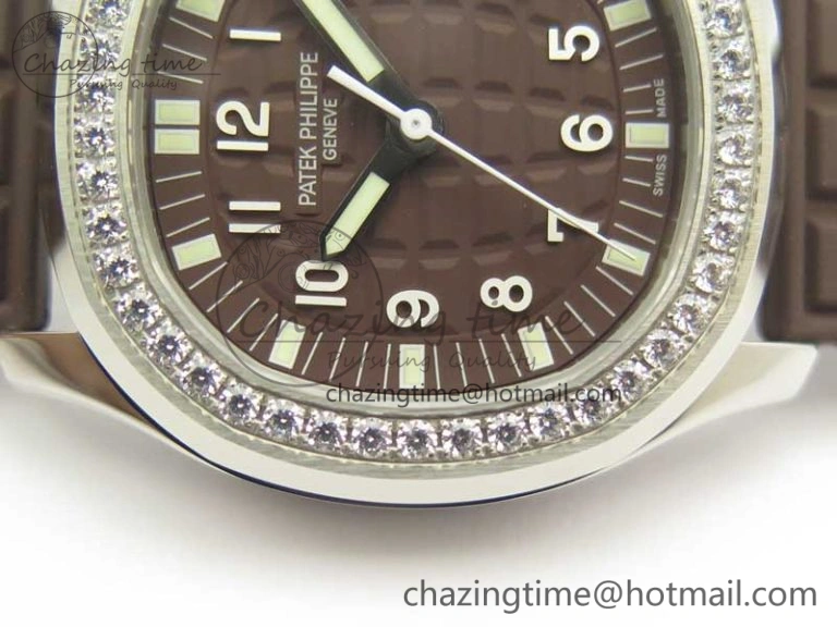 Aquanaut Jumbo 5069A SS Best Edition Brown Dial On Brown Rubber Strap A324 (Free Box)