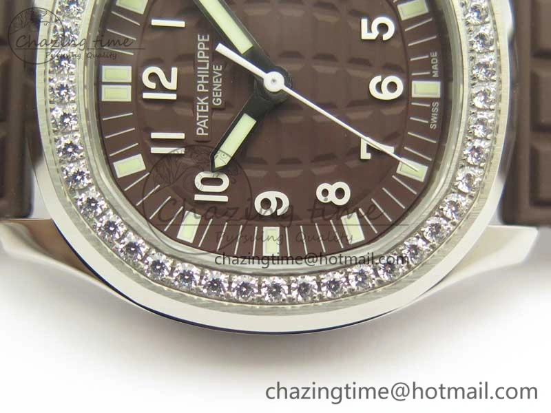 Aquanaut Jumbo 5069A SS Best Edition Brown Dial On Brown Rubber Strap A324 (Free Box)