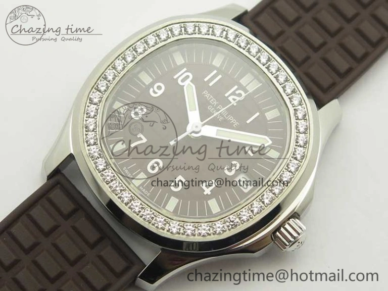 Aquanaut Jumbo 5069A SS Best Edition Brown Dial On Brown Rubber Strap A324 (Free Box)