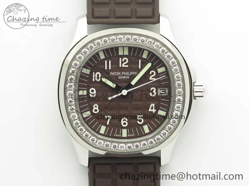 Aquanaut Jumbo 5069A SS Best Edition Brown Dial On Brown Rubber Strap A324 (Free Box)