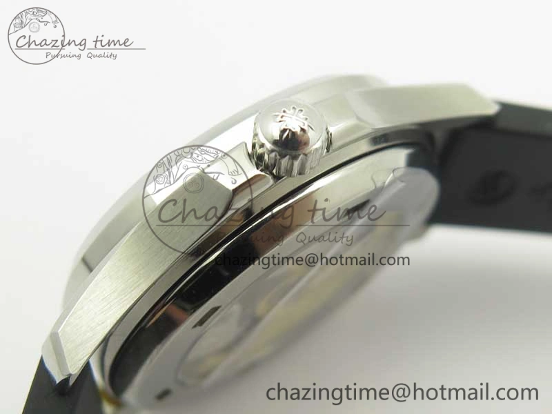 Aquanaut Jumbo 5069G SS Best Edition Black Dial On Black Rubber Strap Asian PP324CS(Free Box)