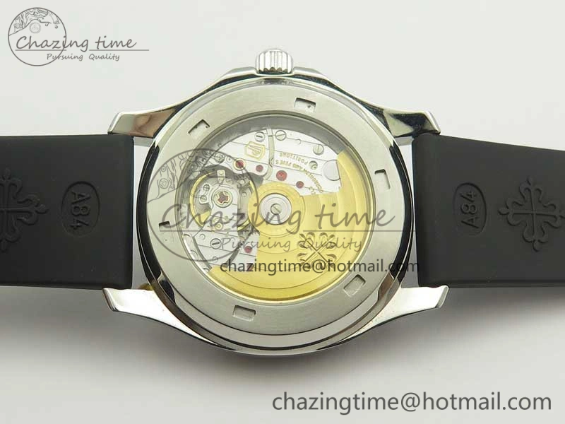 Aquanaut Jumbo 5069G SS Best Edition Black Dial On Black Rubber Strap Asian PP324CS(Free Box)