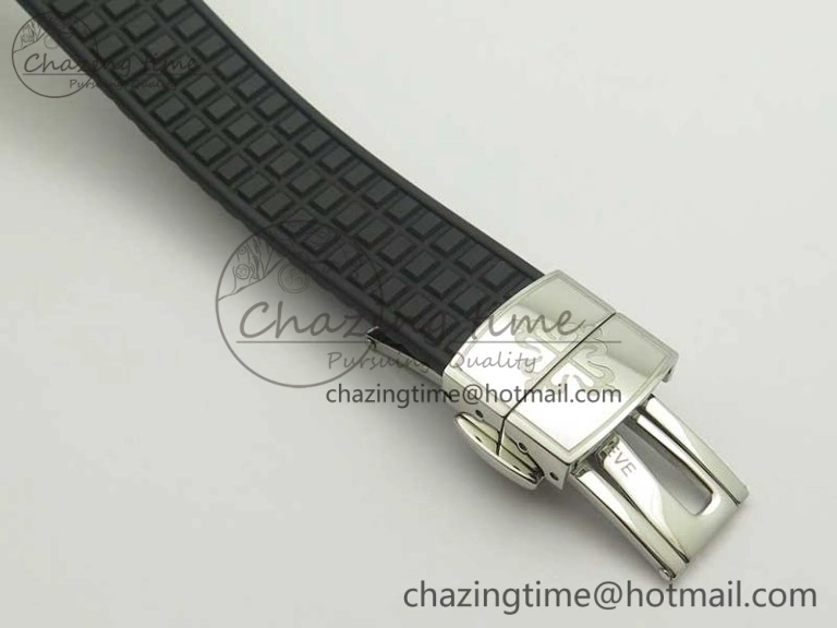 Aquanaut Jumbo 5069G SS Best Edition Black Dial On Black Rubber Strap Asian PP324CS(Free Box)