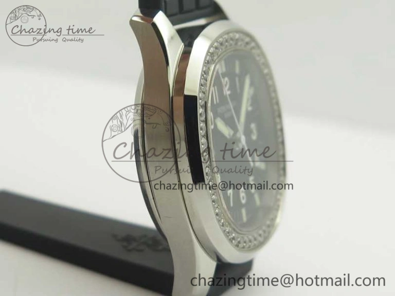 Aquanaut Jumbo 5069G SS Best Edition Black Dial On Black Rubber Strap Asian PP324CS(Free Box)