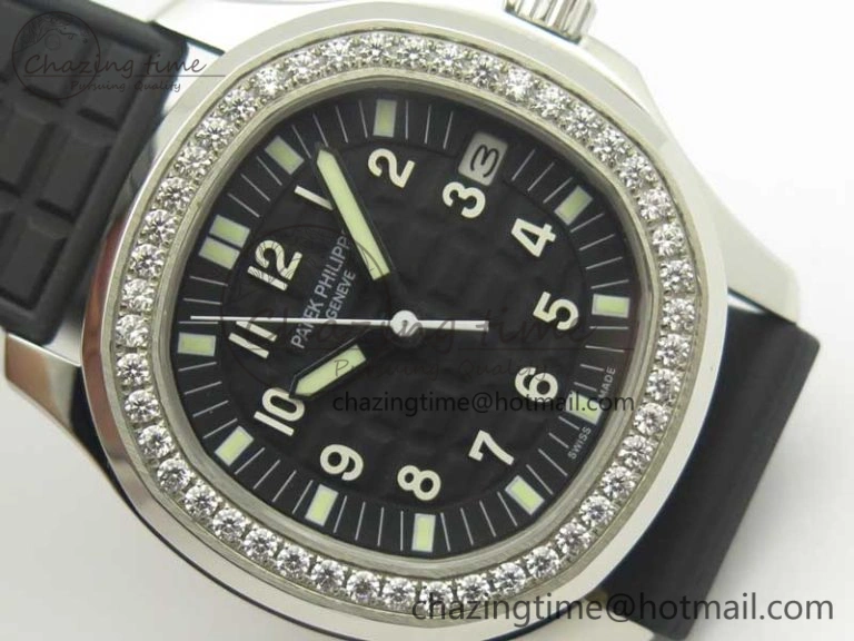 Aquanaut Jumbo 5069G SS Best Edition Black Dial On Black Rubber Strap Asian PP324CS(Free Box)