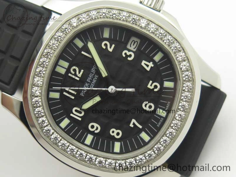 Aquanaut Jumbo 5069G SS Best Edition Black Dial On Black Rubber Strap Asian PP324CS(Free Box)