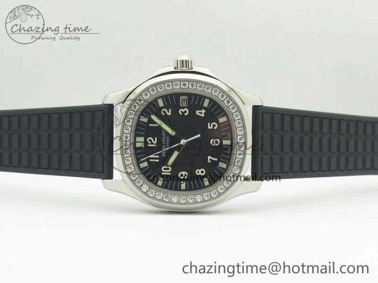 Aquanaut Jumbo 5069G SS Best Edition Black Dial On Black Rubber Strap Asian PP324CS(Free Box)