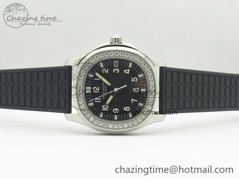 Aquanaut Jumbo 5069G SS Best Edition Black Dial On Black Rubber Strap Asian PP324CS(Free Box)