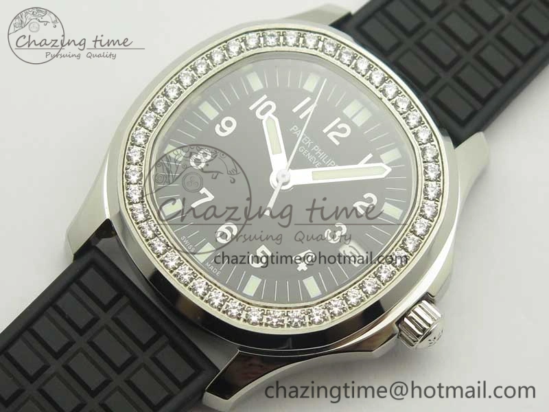 Aquanaut Jumbo 5069G SS Best Edition Black Dial On Black Rubber Strap Asian PP324CS(Free Box)
