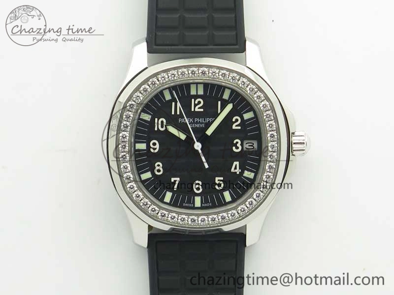 Aquanaut Jumbo 5069G SS Best Edition Black Dial On Black Rubber Strap Asian PP324CS(Free Box)