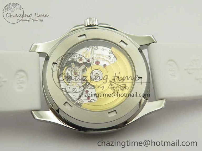 Aquanaut Jumbo 5069G SS Best Edition White Dial On White Rubber Strap Asian PP324CS(Free Box)