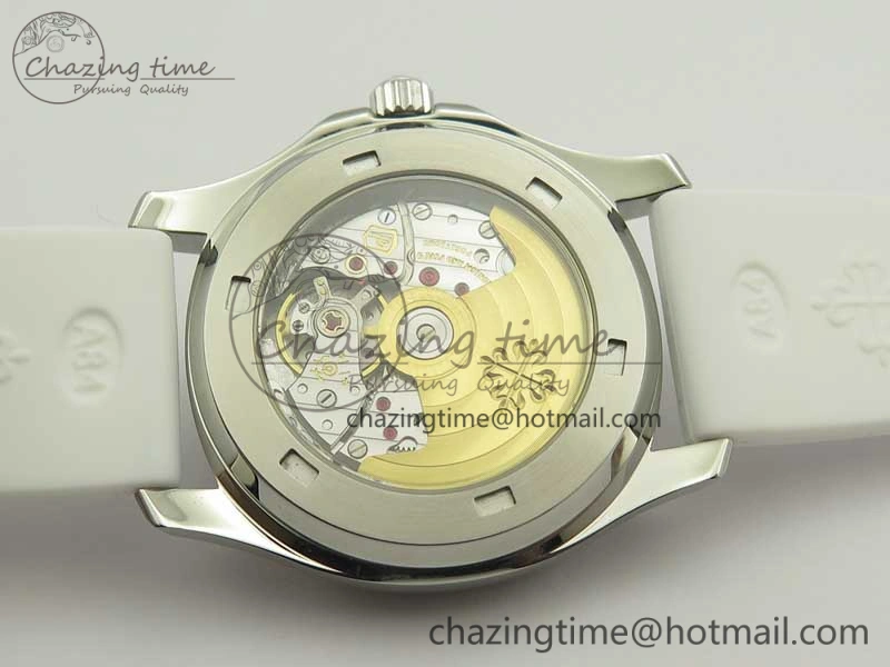 Aquanaut Jumbo 5069G SS Best Edition White Dial On White Rubber Strap Asian PP324CS(Free Box)