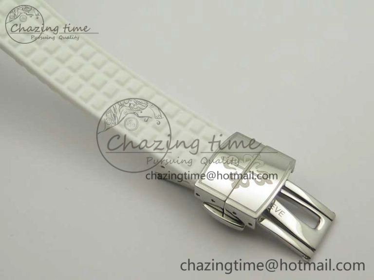 Aquanaut Jumbo 5069G SS Best Edition White Dial On White Rubber Strap Asian PP324CS(Free Box)