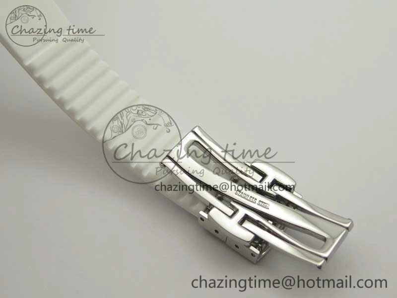 Aquanaut Jumbo 5069G SS Best Edition White Dial On White Rubber Strap Asian PP324CS(Free Box)