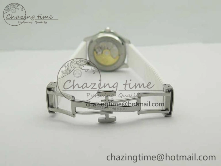 Aquanaut Jumbo 5069G SS Best Edition White Dial On White Rubber Strap Asian PP324CS(Free Box)