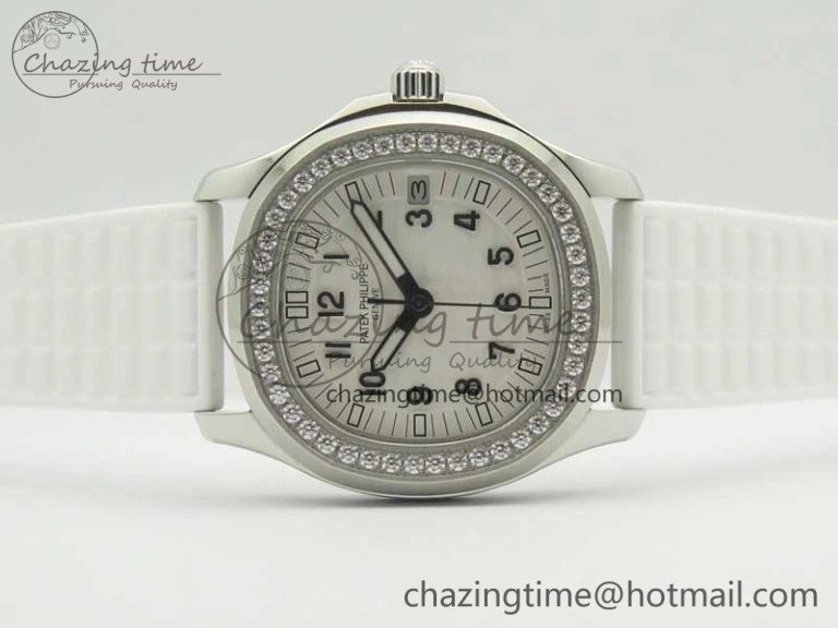 Aquanaut Jumbo 5069G SS Best Edition White Dial On White Rubber Strap Asian PP324CS(Free Box)