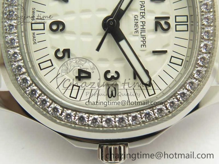 Aquanaut Jumbo 5069G SS Best Edition White Dial On White Rubber Strap Asian PP324CS(Free Box)
