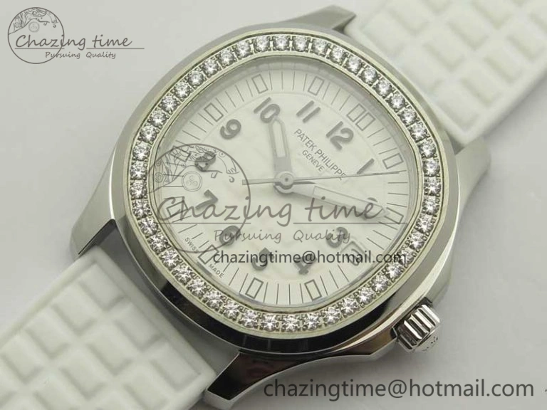 Aquanaut Jumbo 5069G SS Best Edition White Dial On White Rubber Strap Asian PP324CS(Free Box)