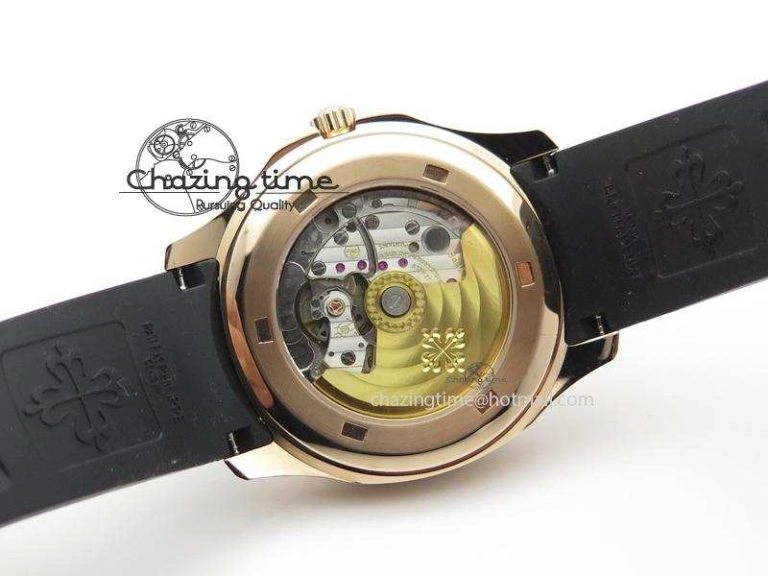 Aquanaut Jumbo RG Bp-Maker Best Edition Brown Dial On Black Rubber Strap MIYOTA 9015 PP324CS