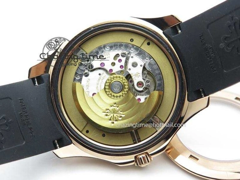 Aquanaut Jumbo RG Bp-Maker Best Edition Brown Dial On Black Rubber Strap MIYOTA 9015 PP324CS
