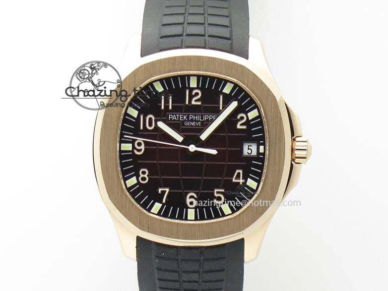Aquanaut Jumbo RG Bp-Maker Best Edition Brown Dial On Black Rubber Strap MIYOTA 9015 PP324CS