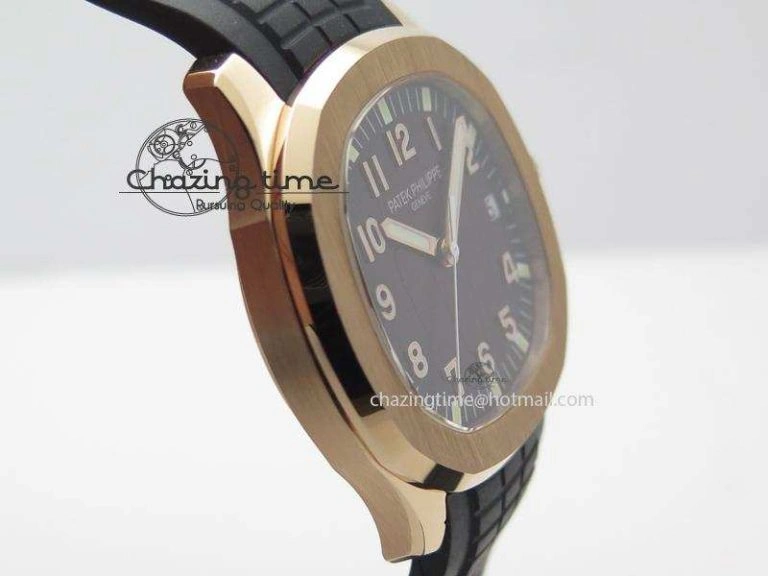 Aquanaut Jumbo RG Bp-Maker Best Edition Brown Dial On Black Rubber Strap MIYOTA 9015 PP324CS