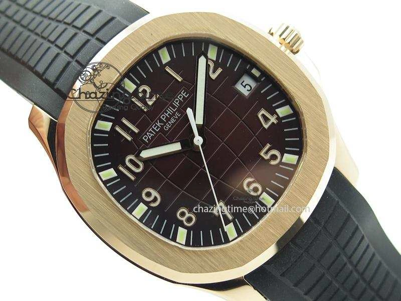 Aquanaut Jumbo RG Bp-Maker Best Edition Brown Dial On Black Rubber Strap MIYOTA 9015 PP324CS