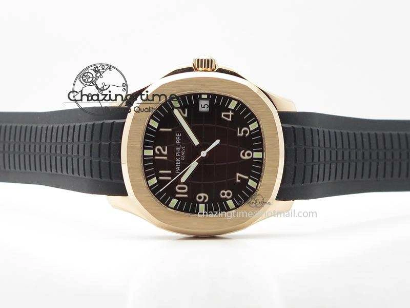 Aquanaut Jumbo RG Bp-Maker Best Edition Brown Dial On Black Rubber Strap MIYOTA 9015 PP324CS