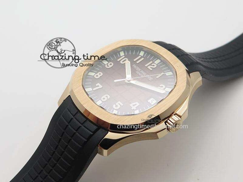 Aquanaut Jumbo RG Bp-Maker Best Edition Brown Dial On Black Rubber Strap MIYOTA 9015 PP324CS