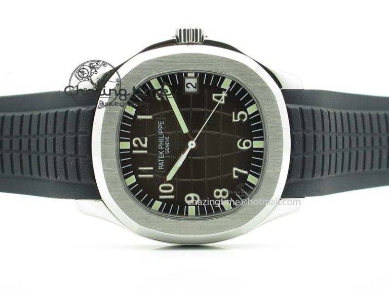 Aquanaut Jumbo V4 SS Black Dial on Black Rubber Strap Best Edition A2824