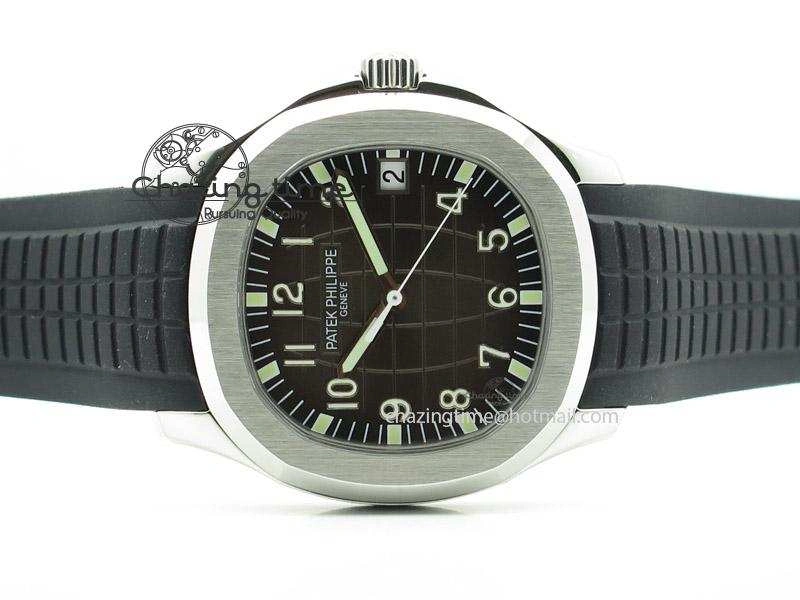Aquanaut Jumbo V4 SS Black Dial on Black Rubber Strap Best Edition A2824
