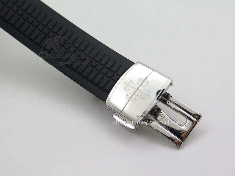 Aquanaut Jumbo V4 SS Black Dial on Black Rubber Strap Best Edition A2824