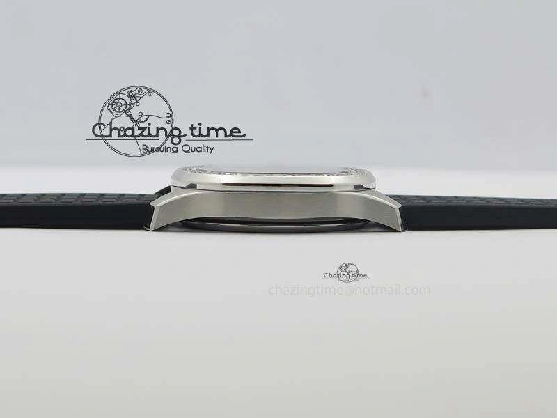 Aquanaut SS 35mm Best Editon Black Dial Diamond Bezel on Black Rubber Strap Ronda Quartz