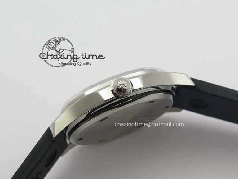 Aquanaut SS 35mm Best Editon Black Dial Diamond Bezel on Black Rubber Strap Ronda Quartz