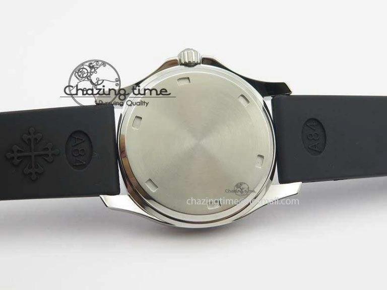 Aquanaut SS 35mm Best Editon Black Dial Diamond Bezel on Black Rubber Strap Ronda Quartz