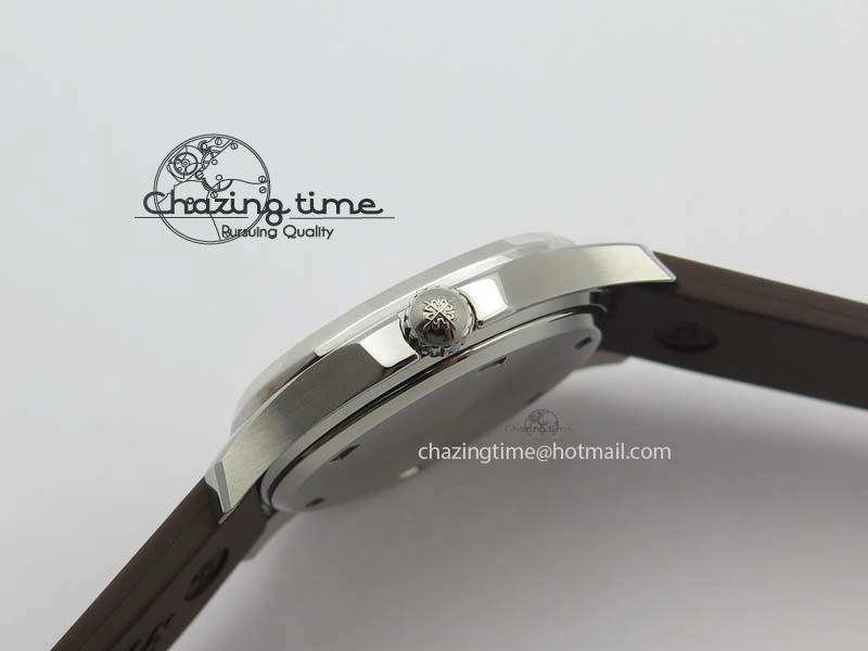 Aquanaut SS 35mm Best Editon Brown Dial Diamond Bezel on Brown Rubber Strap Ronda Quartz