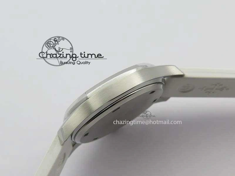 Aquanaut SS 35mm Best Editon White Dial Diamond Bezel On White Rubber Strap Ronda Quartz