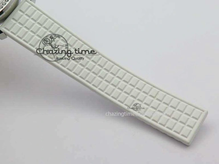 Aquanaut SS 35mm Best Editon White Dial Diamond Bezel On White Rubber Strap Ronda Quartz