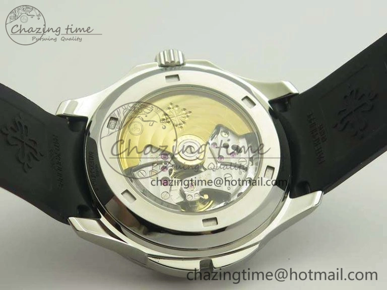 Aquanaut Time Travel 5164A SS Black Dial On Rubber Strap 324SC