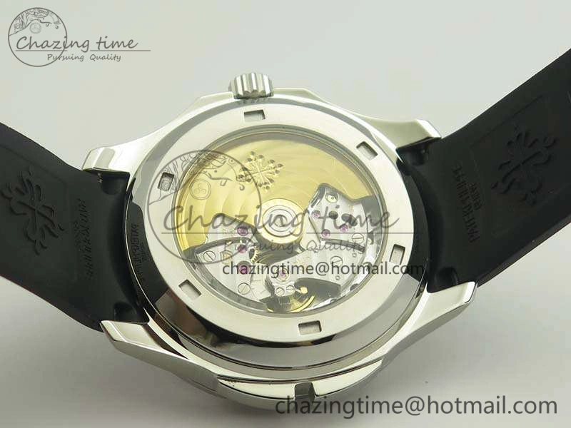 Aquanaut Time Travel 5164A SS Black Dial On Rubber Strap 324SC