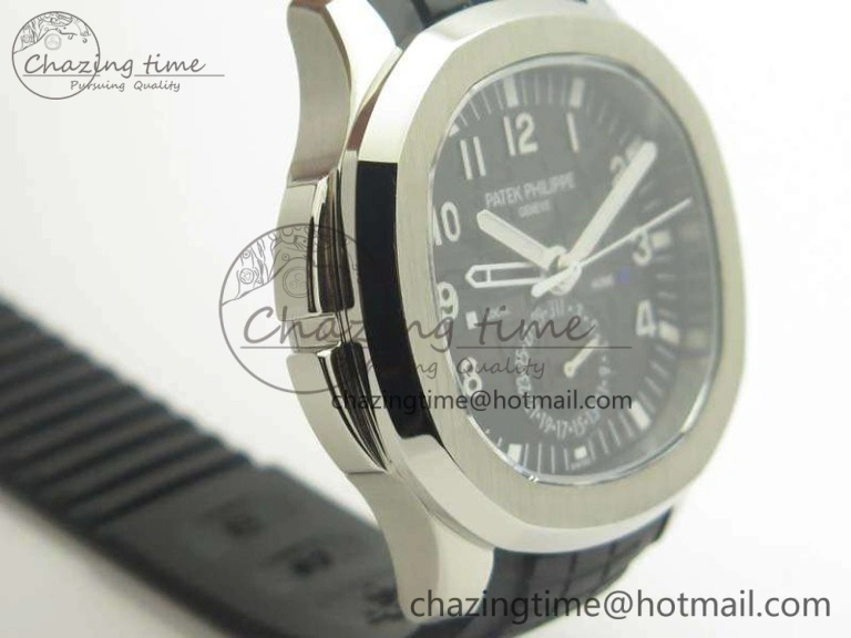 Aquanaut Time Travel 5164A SS Black Dial On Rubber Strap 324SC