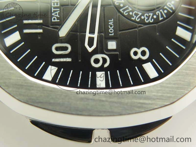 Aquanaut Time Travel 5164A SS Black Dial On Rubber Strap 324SC