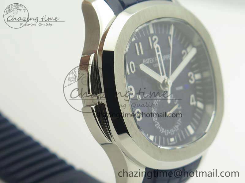Aquanaut Time Travel 5164A SS Blue Dial On Rubber Strap 324SC