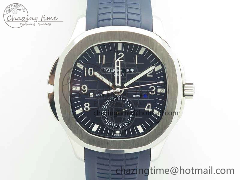 Aquanaut Time Travel 5164A SS Blue Dial On Rubber Strap 324SC