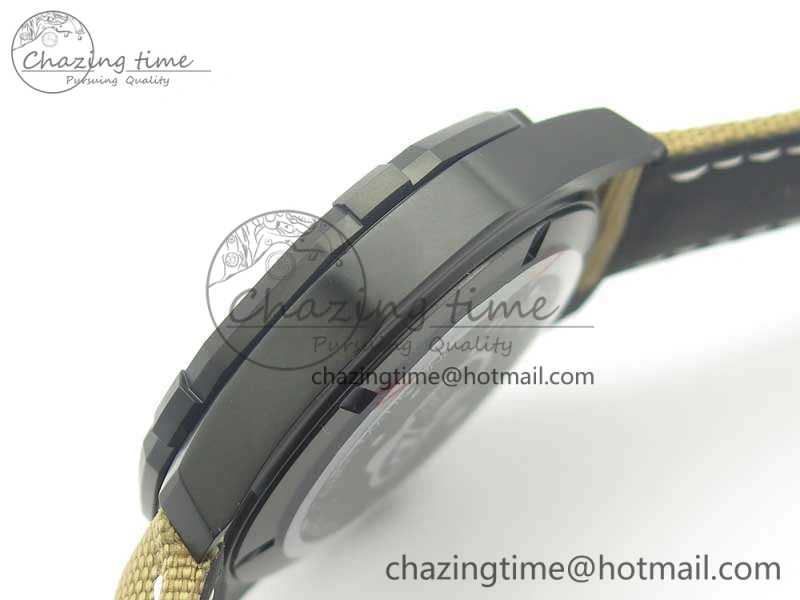 Aquaracer Calibre 43mm DLC V6F Best Edition Black Textured Dial Ceramic Bezel On Nylon Strap A2824