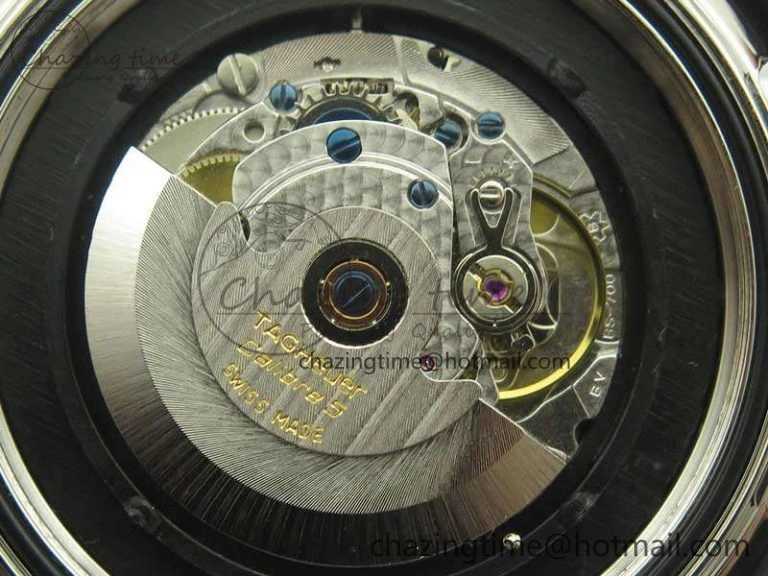 Aquaracer Calibre 43mm SS V6F Best Edition Black Textured Dial Ceramic Bezel On Nylon Strap A2824